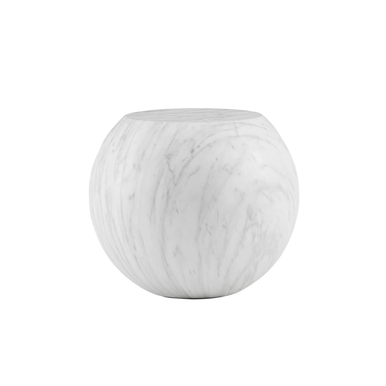 Table d'appoint guéridon BONG Blanc Carrara CAPPELLINI