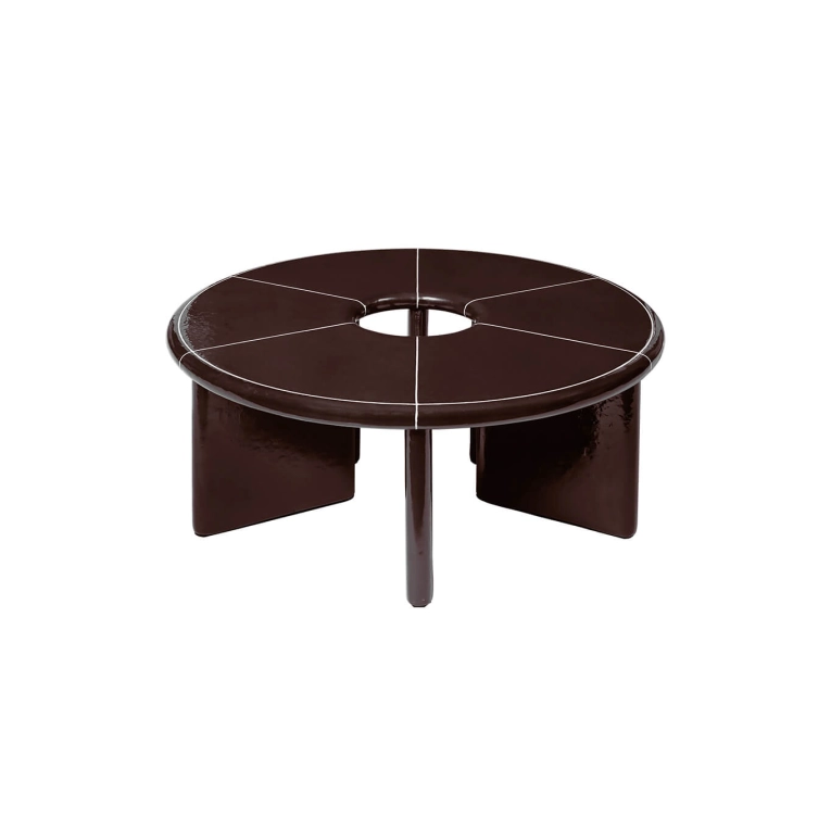 Table basse DEYA Ø80 Marron FERM LIVING