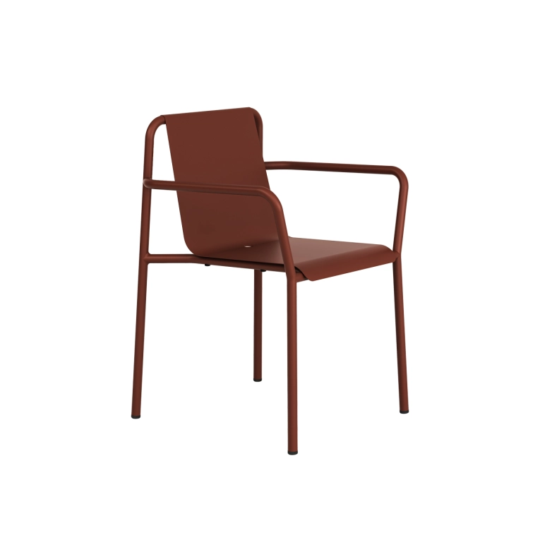 Chaise extérieure PANORAMA Rouge Brique TIPTOE