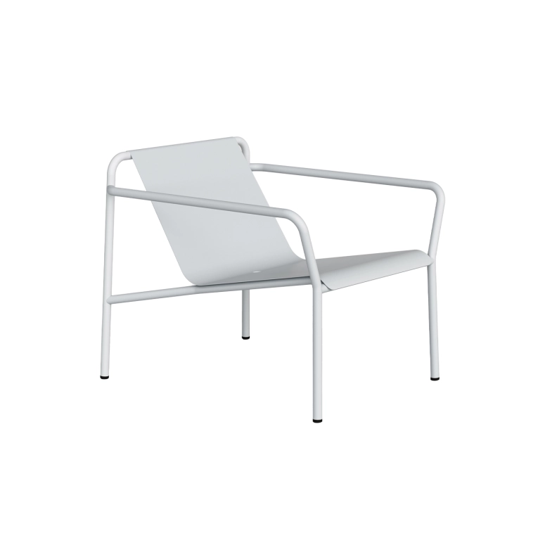Fauteuil extérieur PANORAMA Gris Craie avec accoudoirs TIPTOE
