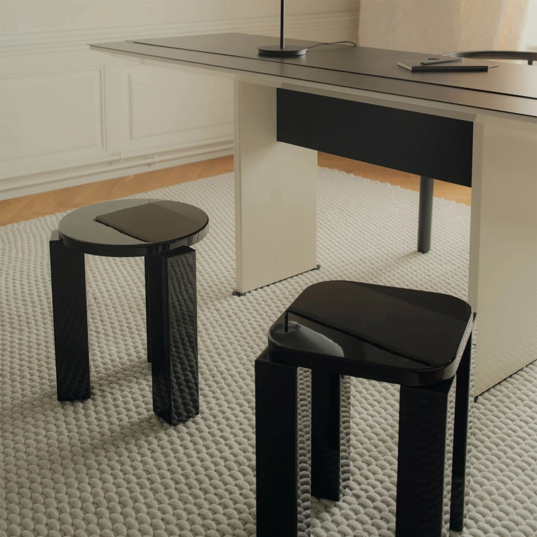 Tabouret ATLAS laqué Espresso NEW WORKS