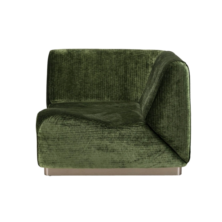 Canapé ROTONDO Module d'angle Velours Vert Olive THE SOCIALITE FAMILY