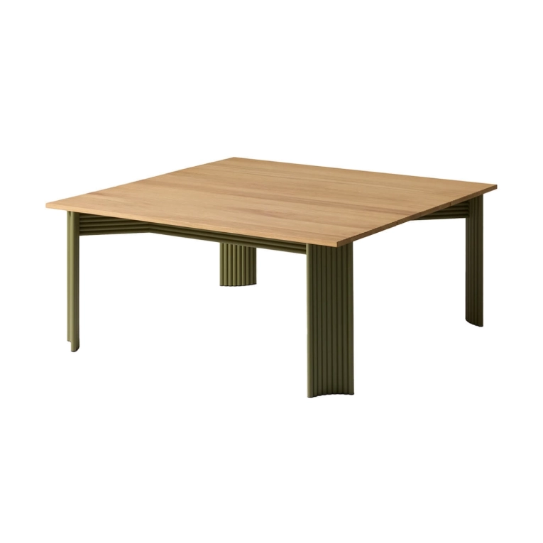 Table extérieure VIDALENTA 170x170 Iroko/ Vert Mousse CASSINA