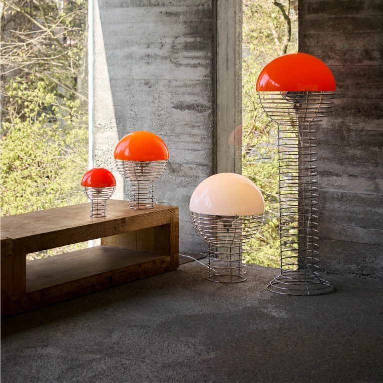 Lampe à poser WIRE Ø 30 Rouge VERPAN