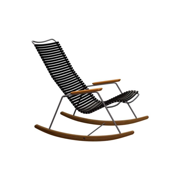 Fauteuil extérieur Rocking Chair CLICK Noir HOUE