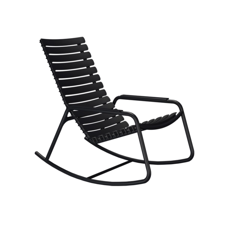 Fauteuil extérieur Rocking Chair RECLIPS Noir HOUE