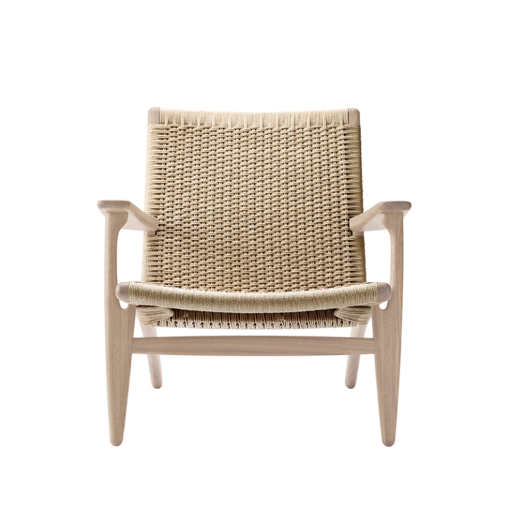 Fauteuil CH25 Chêne savonné/ corde naturelle CARL HANSEN