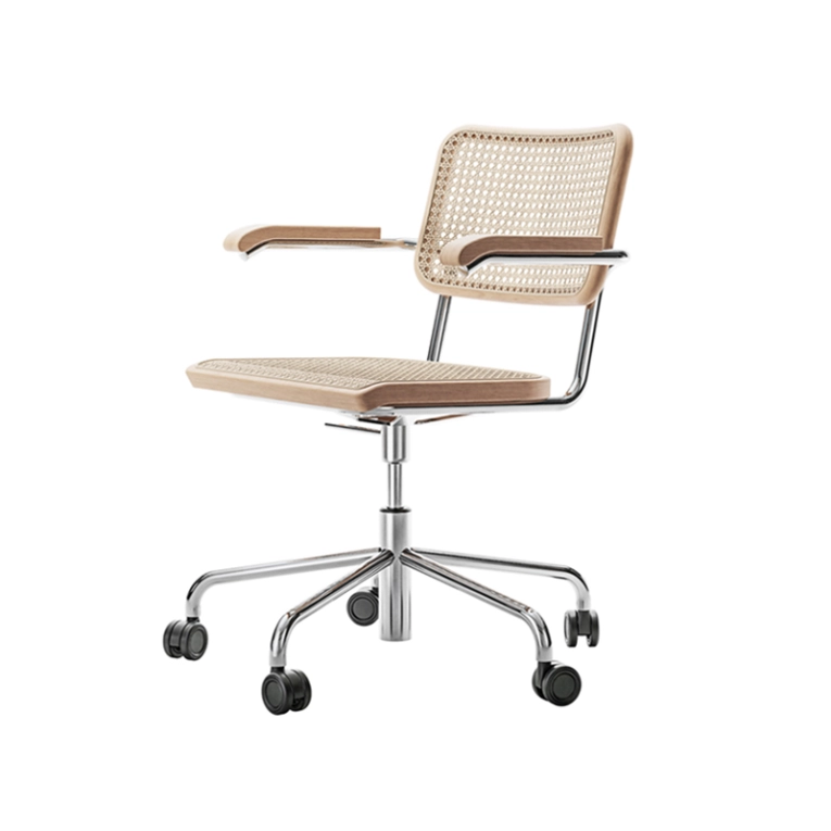 Fauteuil de bureau S 64 ATELIER VDR Hêtre naturel THONET