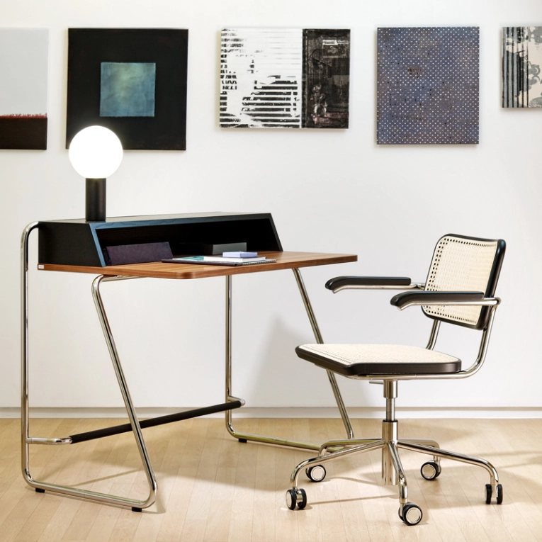 Fauteuil de bureau S 64 ATELIER VDR Hêtre naturel THONET