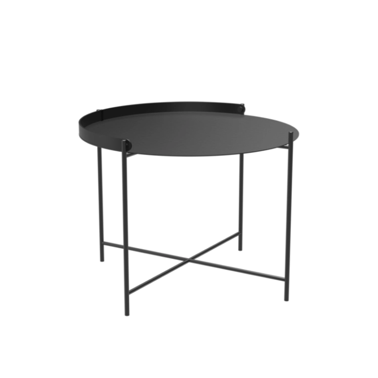 Table basse extérieur Table basse EDGE Ø 62 Noir HOUE