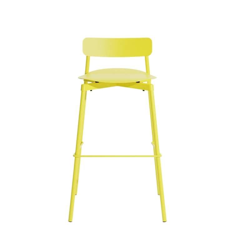 Tabouret haut FROMME H75 Jaune PETITE FRITURE