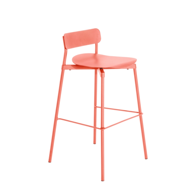 Tabouret haut FROMME H75 Corail PETITE FRITURE
