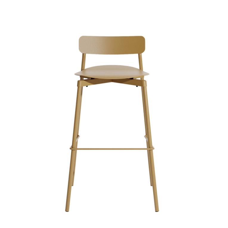 Tabouret haut FROMME H75 Or PETITE FRITURE