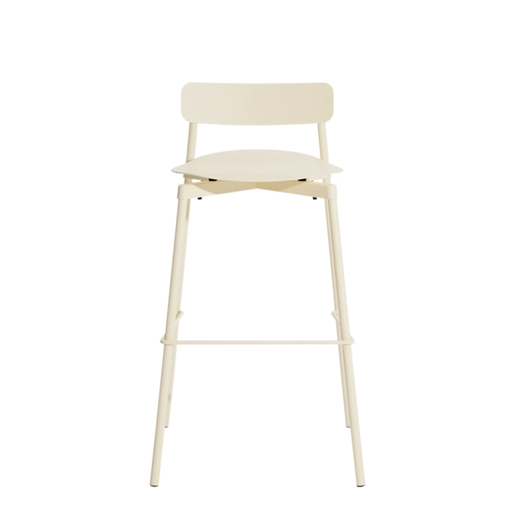 Tabouret haut FROMME H75 Ivoire PETITE FRITURE