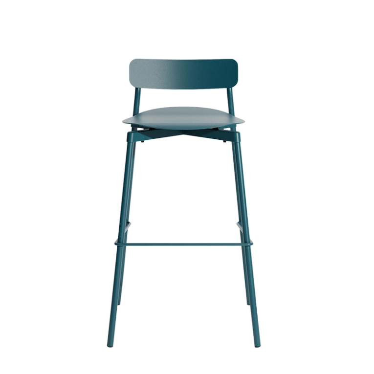 Tabouret haut FROMME H75 Bleu océan PETITE FRITURE