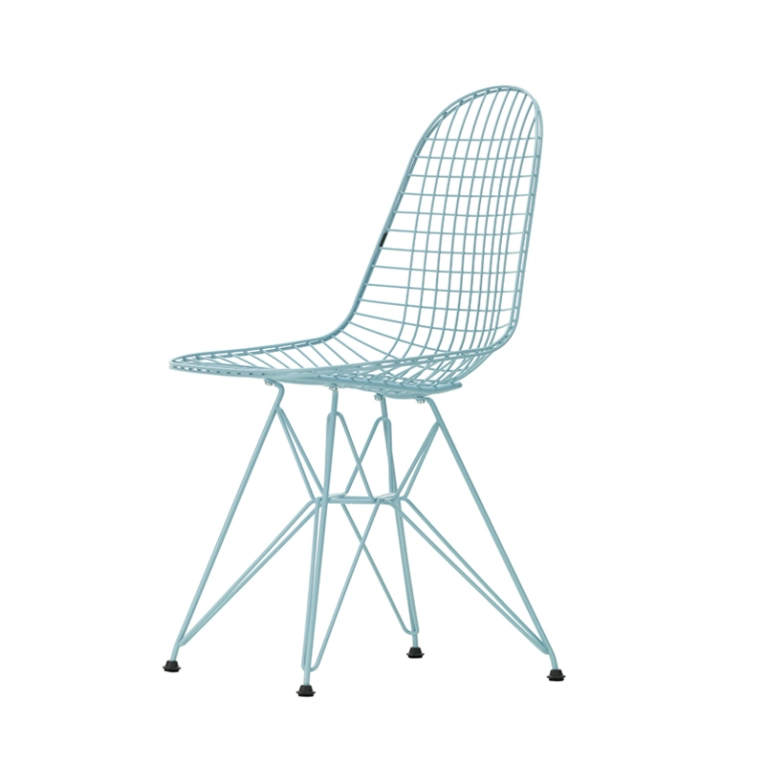 Chaise EAMES WIRE CHAIR DKR Bleu ciel VITRA