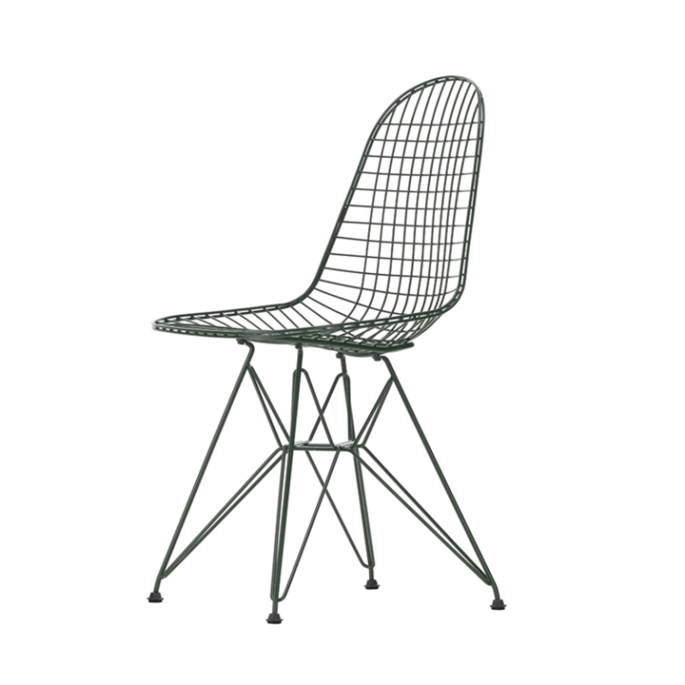 Chaise EAMES WIRE CHAIR DKR Vert foncé VITRA