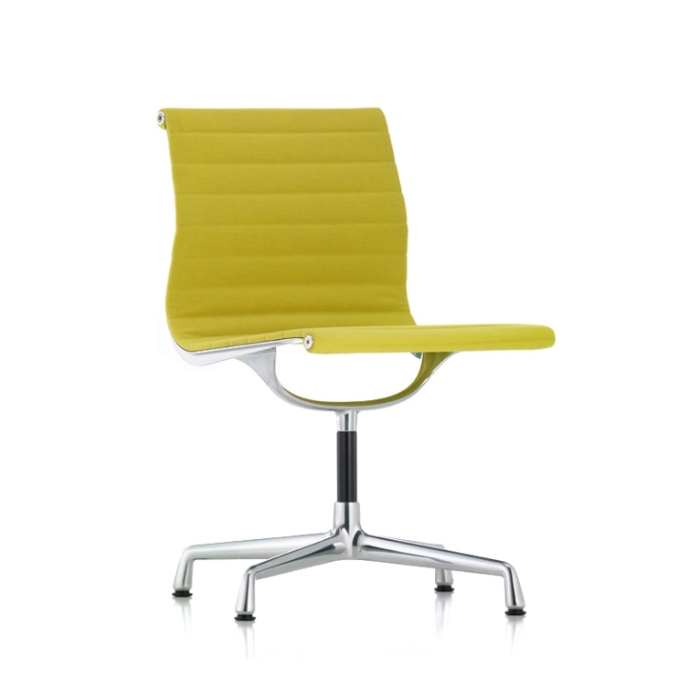 Chaise ALUMINIUM CHAIR EA 101 Fixe Jaune/ vert tilleul VITRA
