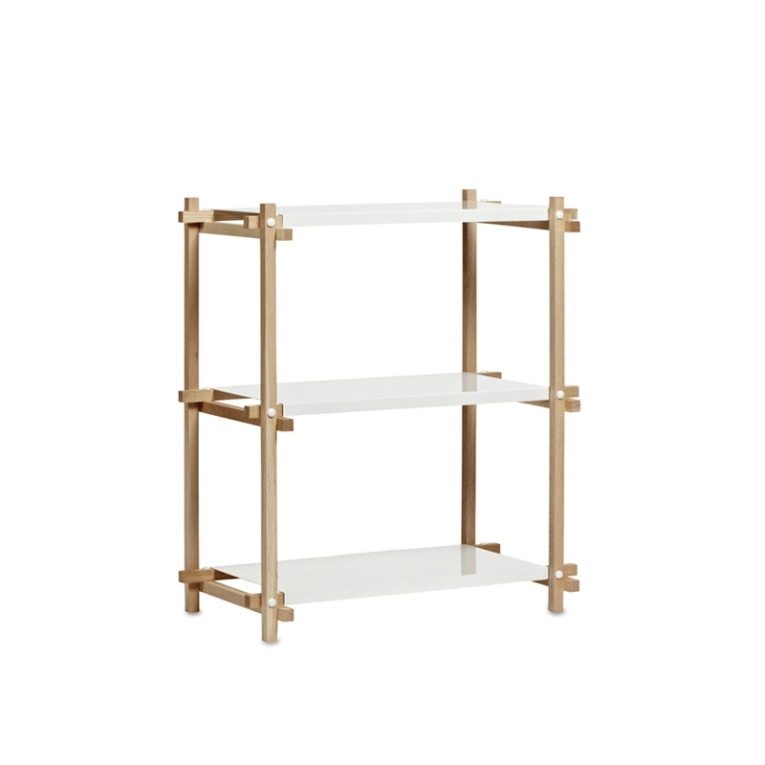 Etagère WOODY COLUMN LOW Blanc, bois HAY