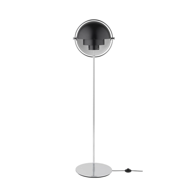 Lampadaire MULTI-LITE Chrome/ noir GUBI