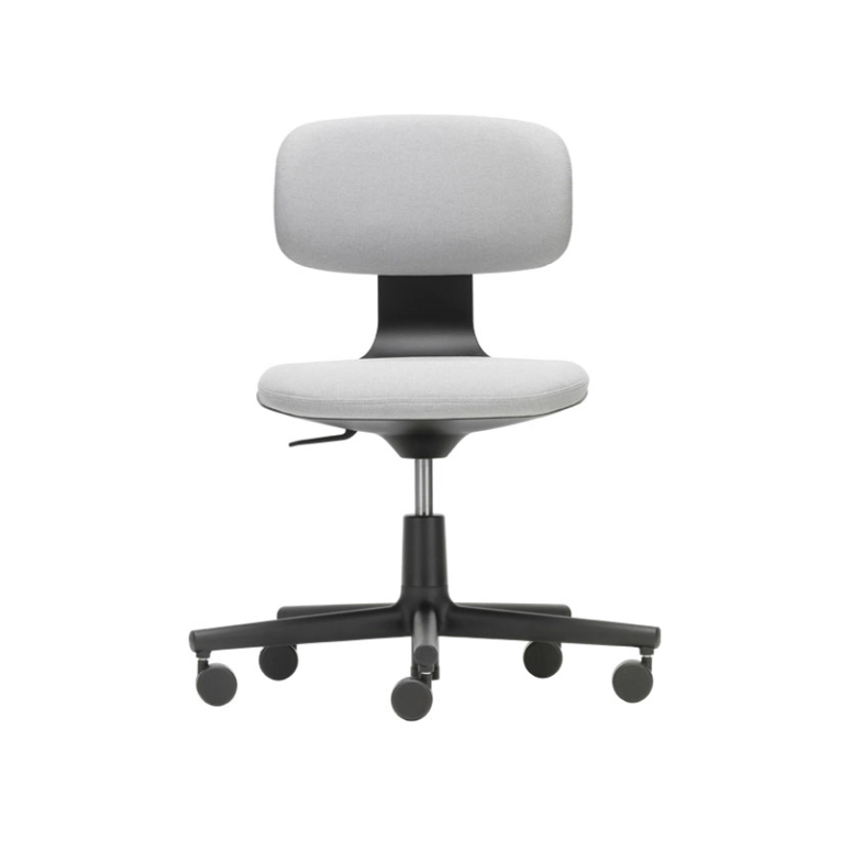 Fauteuil de bureau ROOKIE Blanc crème/gris sierra 05 / noir VITRA