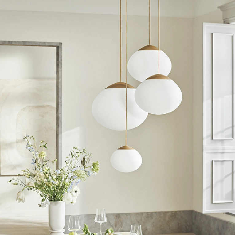 Suspension ACORN Ø 32 Blanc opalin BOLIA