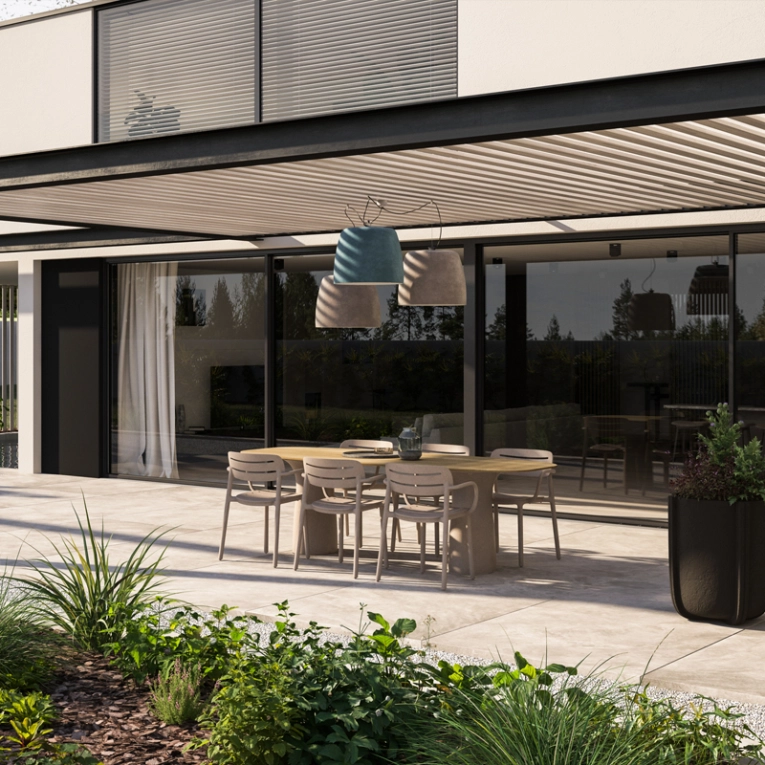 Chaise extérieur CROISETTE Capuccino SERRALUNGA