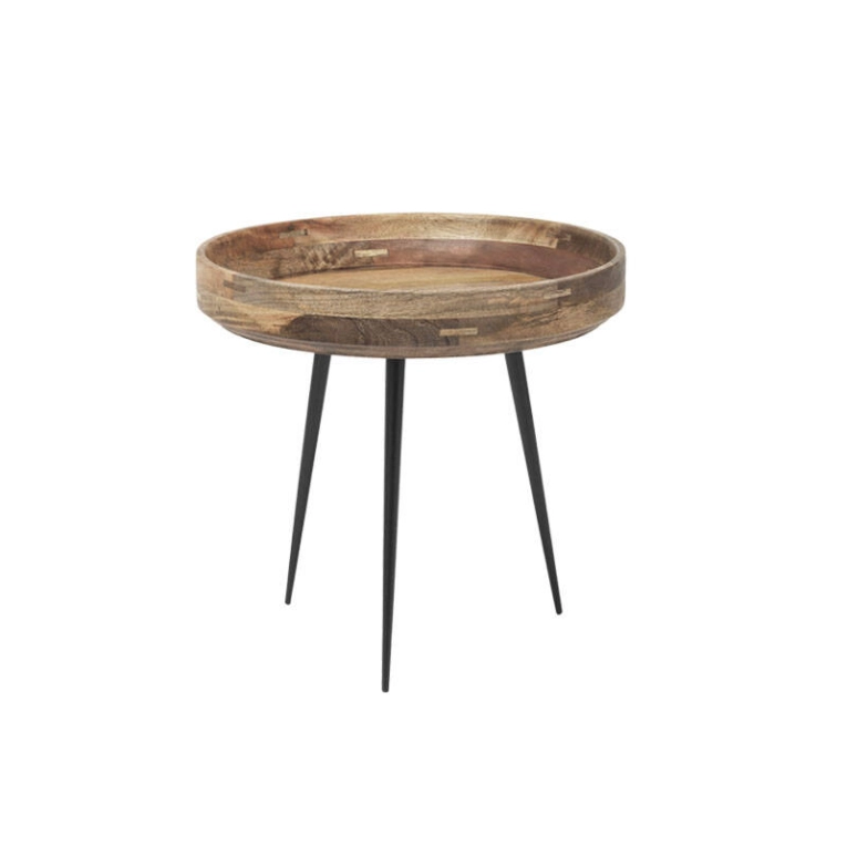 Table d'appoint guéridon BOWL Small Naturel MATER