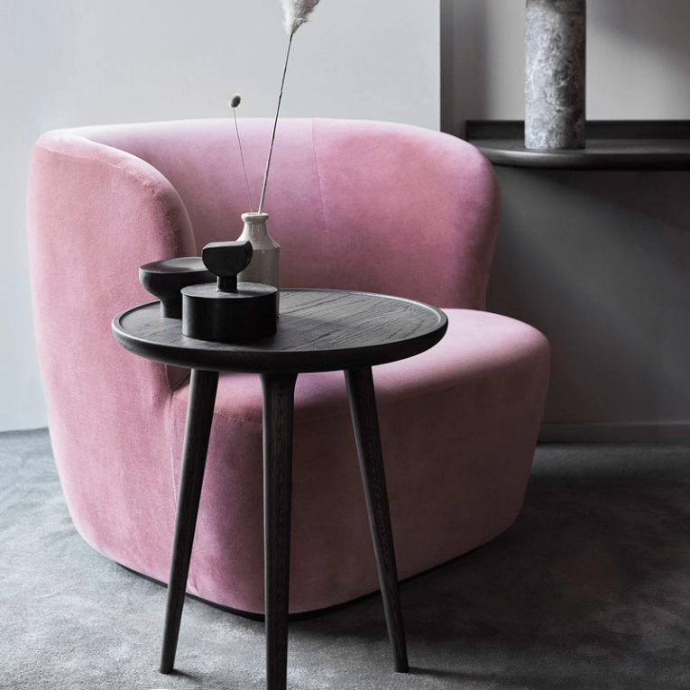 Table d'appoint guéridon ACCENT Medium Chêne laqué mat MATER