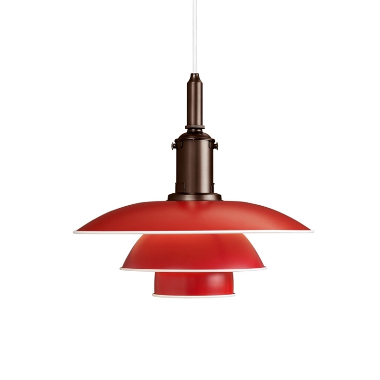 Suspension PH 3 1/2-3 PENDANT Rouge LOUIS POULSEN