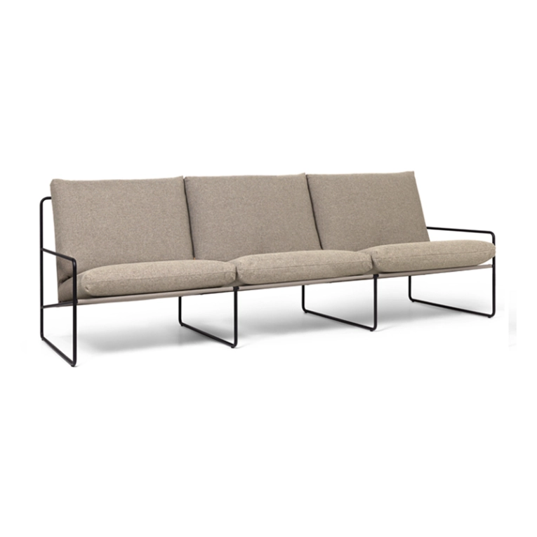 Canapé DESERT DOLCE 3 places Noir/ sable foncé FERM LIVING
