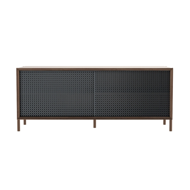 Meuble de rangement Buffet GABIN L122 Noyer/ Gris ardoise HARTO