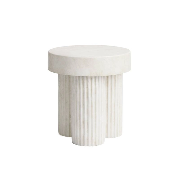 Table d'appoint guéridon GEAR Tall Craie NORR11