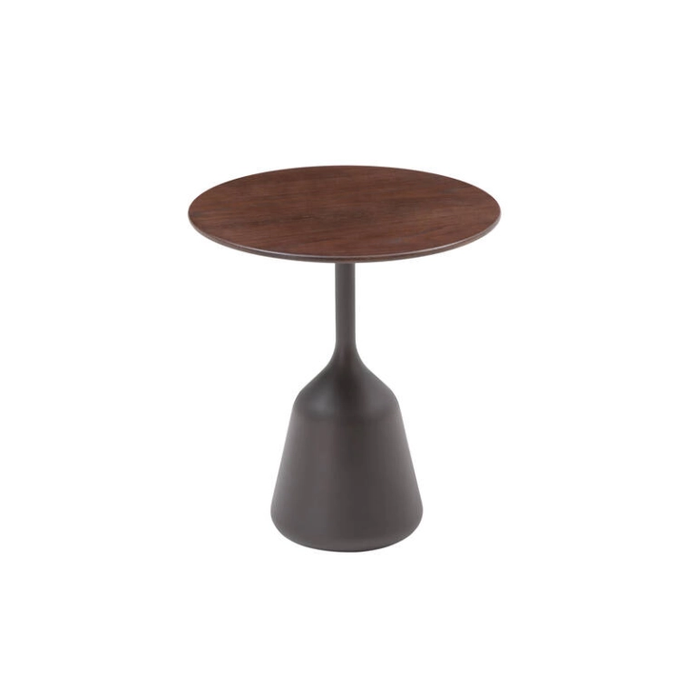 Table d'appoint guéridon COIN HIGH Chêne marron foncé/ marron foncé WENDELBO