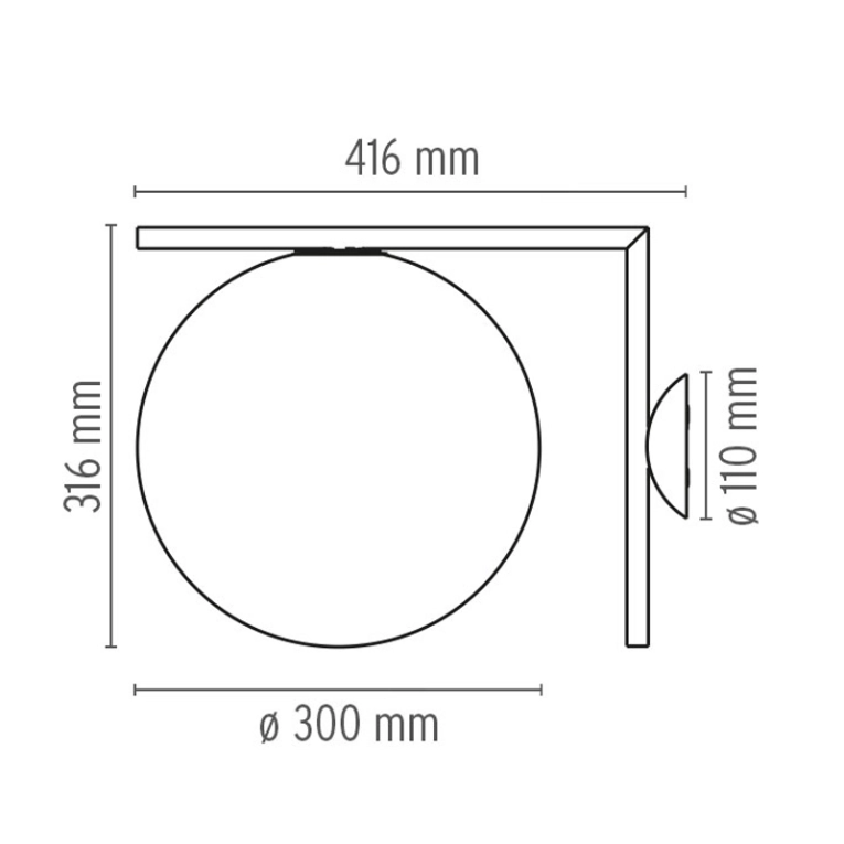 Applique IC C/W2 Chrome FLOS