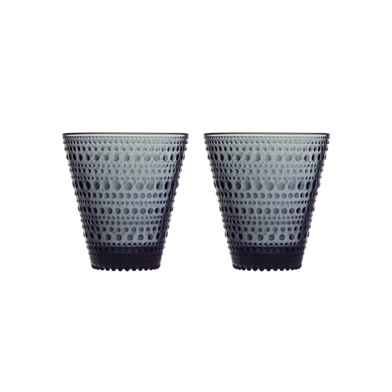 Carafe & verre Set de 2 verres KASTEHELMI 30cl Gris foncé IITTALA