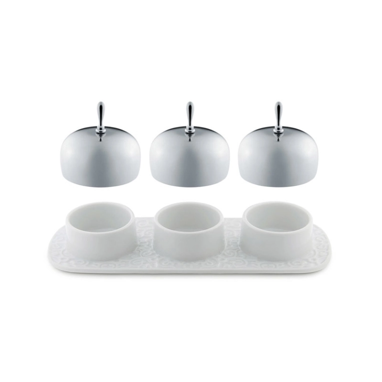 Accessoire de cuisine Confiturier DRESSED 3 compartiments Inox ALESSI