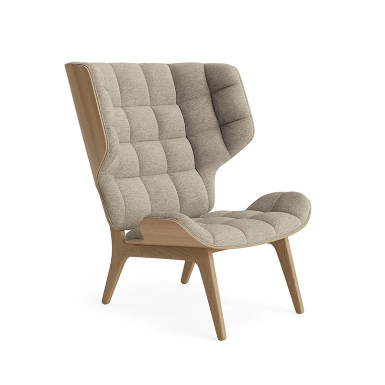 Fauteuil MAMMOTH Barnum Bouclé 03/ chêne naturel NORR11