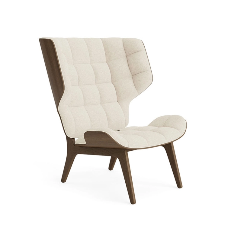 Fauteuil MAMMOTH Barnum Bouclé 24/ chêne fumé clair NORR11