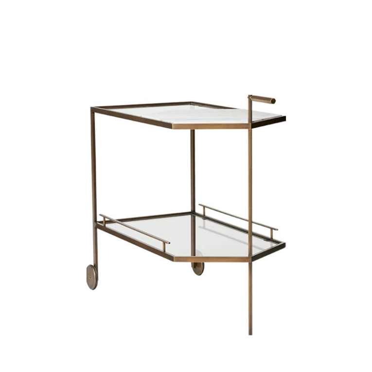 Desserte GIN LANE Bronze fumé/ marbre Calacatta MAN OF PARTS