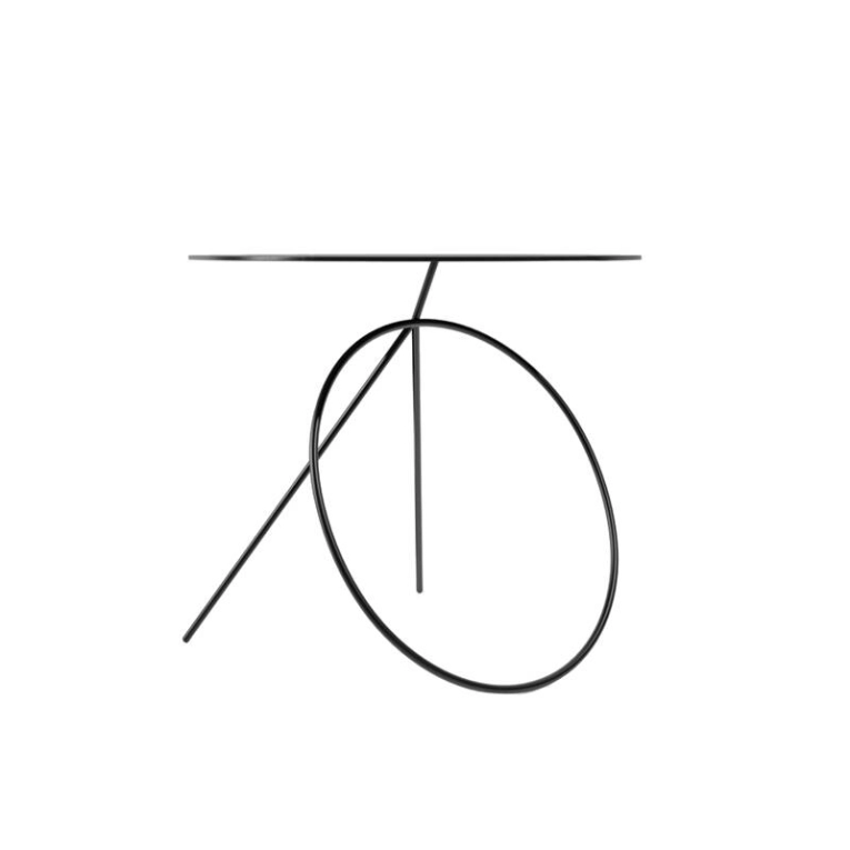 Table d'appoint guéridon BAMBA Noir VICCARBE