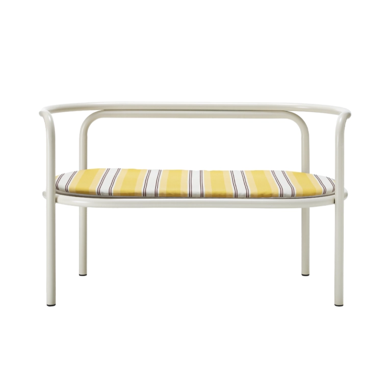 Canapé extérieur Canapé LOCUS SOLUS 1964 Rayures jaunes Como JACQUEMUS & EXTETA