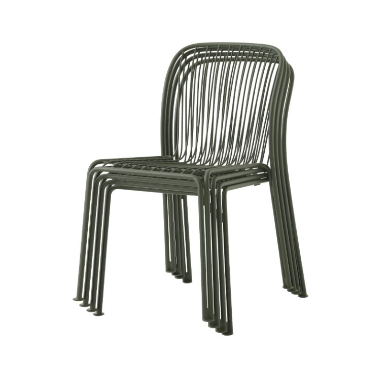 Chaise extérieur Chaise THORVALD SC94 Vert bronze AND TRADITION