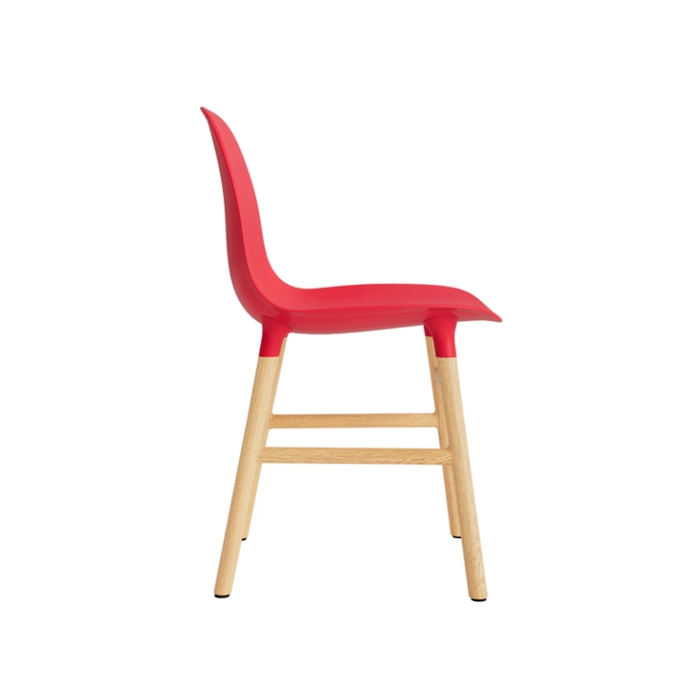 Chaise FORM CHAIR Rouge vif  Normann Copenhagen