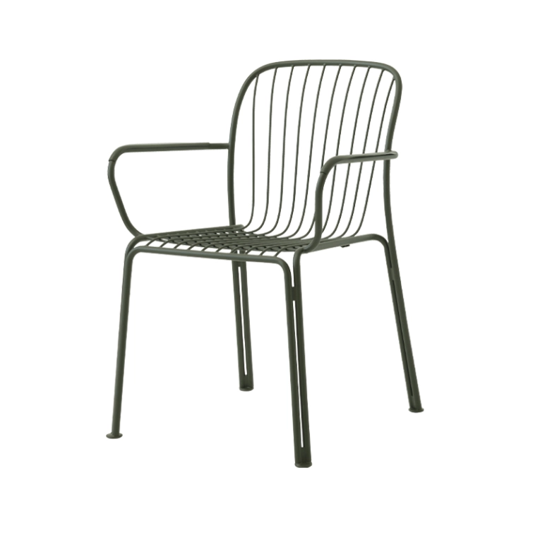 Chaise extérieur Petit fauteuil THORVALD SC95 Vert bronze AND TRADITION