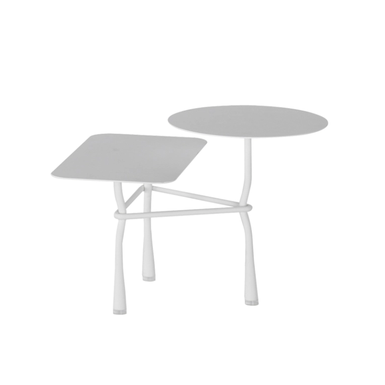 Table d'appoint guéridon TIERS MODELE A Blanc VICCARBE