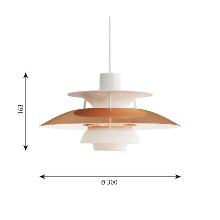Suspension PH 5 MINI METAL Cuivre LOUIS POULSEN