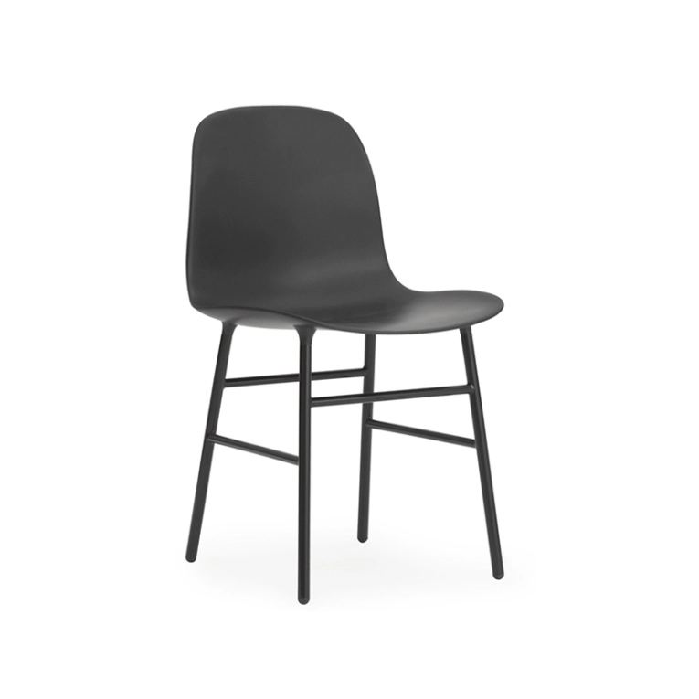 Chaise FORM CHAIR piètement acier Noir Normann Copenhagen
