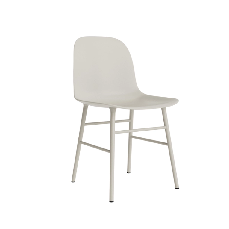 Chaise FORM CHAIR piètement acier Gris clair Normann Copenhagen