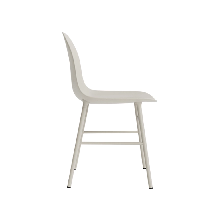 Chaise FORM CHAIR piètement acier Gris clair Normann Copenhagen